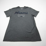 Miami Marlins Nike MLB Authentic Short Sleeve Shirt Men's Dark Gray Used L TOPS-171364
