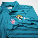 Jacksonville Jaguars Nike NFL On Field Polo Men's Teal/Striped Used-TOPS-171315