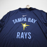 Tampa Bay Rays Nike MLB Authentic Nike Tee Long Sleeve Shirt Men's Navy New 2XL-TOPS-171603