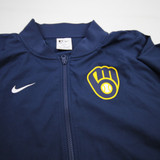 Milwaukee Brewers Nike MLB Authentic Jacket Men's Navy New-TOPS-171737