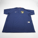 Milwaukee Brewers Nike MLB Authentic Pullover Men's Navy New-TOPS-171712