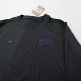 TCU Horned Frogs Nike Dri-Fit Long Sleeve Shirt Men's Gray New L-TOPS-171699