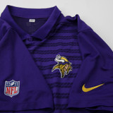Minnesota Vikings Nike NFL On Field Dri-Fit Polo Men's Purple Used XXL TOPS-172205