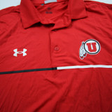 Utah Utes Under Armour Polo Men's Red Used L TOPS-172145