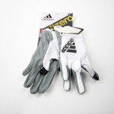 adidas adizero Gloves - Receiver Unisex White/Gray New with Tags M-EQPT-006487