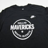 Dallas Mavericks Nike Nike Tee Short Sleeve Shirt Men's Black/White Used L-TOPS-173271
