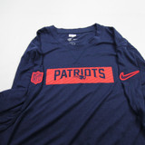 New England Patriots Nike NFL On Field Long Sleeve Shirt Men's Navy Used 4XL-TOPS-173102