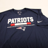 New England Patriots Nike NFL On Field Short Sleeve Shirt Men's Navy Used 4XL-TOPS-173329