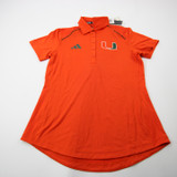 Miami Hurricanes adidas Polo Women's Orange New with Tags S TOPS-173457