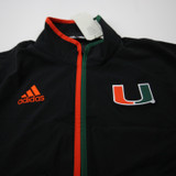 Miami Hurricanes adidas Jacket Women's Black New with Tags Multiple Sizes TOPS-173360