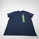 Seattle Seahawks Nike NFL On Field Short Sleeve Shirt Men's Navy/Heather Used XL-TOPS-173463