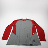 Nike Pro Dri-Fit Long Sleeve Shirt Men's Gray/Red Used 2XL-TOPS-173408