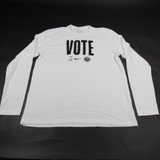 Nike NBA Authentics Long Sleeve Shirt Men's Off-White Used Multiple Sizes TOPS-172460