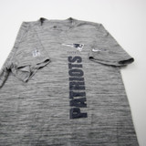 New England Patriots Nike NFL On Field Short Sleeve Shirt Women's New Gray/Heather-TOPS-173238