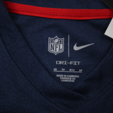New England Patriots Nike NFL On Field Short Sleeve Shirt Women's Navy New XS-TOPS-173098