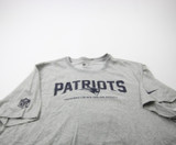 New England Patriots Nike NFL On Field Short Sleeve Shirt Men's Gray New 3XL-TOPS-173255