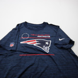 New England Patriots Nike NFL On Field Short Sleeve Shirt Women's New Navy/Heather XL-TOPS-172960