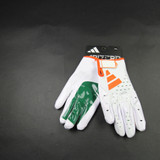 Miami Hurricanes adidas adizero Gloves - Receiver Men's White/Orange New 4XL-EQPT-006572