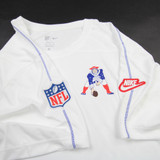 New England Patriots Nike NFL On Field Dri-Fit Short Sleeve Shirt Men's New White 4XL-TOPS-173171