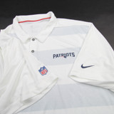 New England Patriots Nike NFL On Field Polo Men's White New without Tags 3XL TOPS-173174