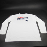 New England Patriots Nike NFL On Field Nike Tee Long Sleeve Shirt Men's New White 3XL-TOPS-173233