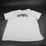 New England Patriots Nike NFL On Field Short Sleeve Shirt Men's New Light Gray 4XL-TOPS-173203