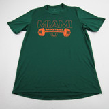Miami Hurricanes adidas Short Sleeve Shirt Men's Dark Green Used S-TOPS-174356