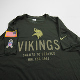Minnesota Vikings Nike NFL On Field Dri-Fit Short Sleeve Shirt Men's Used Olive 2XL-TOPS-174306