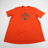 Miami Hurricanes adidas Aeroready Short Sleeve Shirt Men's Orange Used L TOPS-173959