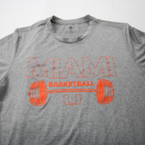 Miami Hurricanes adidas Short Sleeve Shirt Men's Gray Used S TOPS-174364