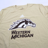 Western Michigan Broncos adidas Short Sleeve Shirt Men's Gold New XL-TOPS-174608
