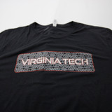 Virginia Tech Hokies Canvas Short Sleeve Shirt Men's Dark Gray Used 2XL-TOPS-174560