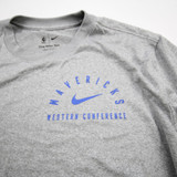 Dallas Mavericks Nike NBA Authentics Long Sleeve Shirt Men's Gray Used XLT TOPS-174847