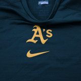 Oakland Athletics Nike MLB Authentic Long Sleeve Shirt Men's Used Dark Green/Gold XL-TOPS-175077