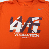 Virginia Tech Hokies Nike Short Sleeve Shirt Men's Orange New without Tags L TOPS-174999