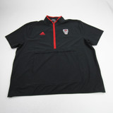 NC State Wolfpack adidas Pullover Men's Black/Red Used 2XL-TOPS-175370
