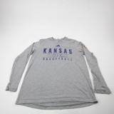 Kansas Jayhawks adidas Aeroready Long Sleeve Shirt Men's Gray Used L TOPS-176081