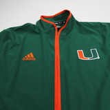 Miami Hurricanes adidas Pullover Men's Green Used-TOPS-176141