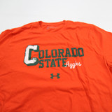 CSU Rams Under Armour Short Sleeve Shirt Men's Orange Used L TOPS-176053