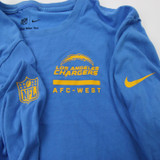 Los Angeles Chargers Nike Dri-Fit Long Sleeve Shirt Men's Blue Used 2XL-TOPS-176398