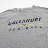 Gallaudet Bison Jerzees Short Sleeve Shirt Men's Gray Used 4XL-TOPS-176776