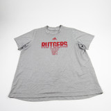 Rutgers Scarlet Knights adidas Aeroready Short Sleeve Shirt Men's Used Gray/Heather 2XL-TOPS-176669