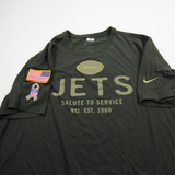 New York Jets Nike NFL On Field Short Sleeve Shirt Men's Olive Used 3XL TOPS-176923