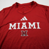 Miami RedHawks adidas Short Sleeve Shirt Women's Red Used S TOPS-181704