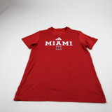 Miami RedHawks adidas Short Sleeve Shirt Women's Red Used S TOPS-181704