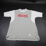 Miami RedHawks adidas Aeroready Short Sleeve Shirt Men's Gray Used S TOPS-181945