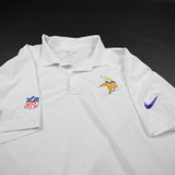 Minnesota Vikings Nike NFL On Field Polo Men's White Used XL TOPS-181663