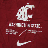 Washington State Cougars Nike Nike Tee Short Sleeve Shirt Men's Crimson Used L TOPS-182192