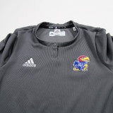 Kansas Jayhawks adidas Polo Women's Gray Used S TOPS-165846