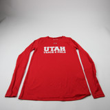 Utah Utes Under Armour HeatGear Long Sleeve Shirt Men's Red Used S TOPS-182584